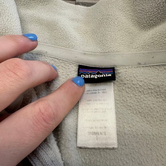Patagonia Light Gray Womens L 1/4 Zip Mock Neck Fleece Pullover Jacket Gorpcore - Picture 4 of 7